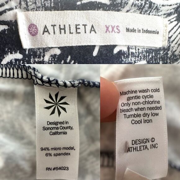 Athleta Santorini High Neck Indigo Floral Dress Size XXS - Picture 12 of 15